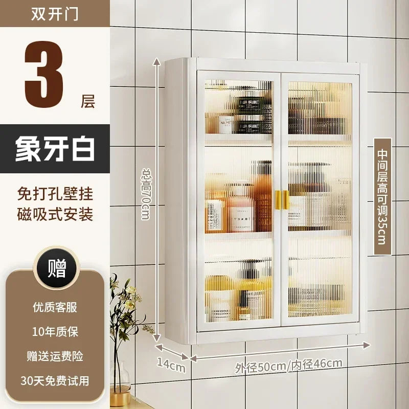 Modern Wall Mounted Bathroom Cabinet white Waterproof Storage Organizer Shelf for Toilet Vanity Bathroom home Decor Furniture