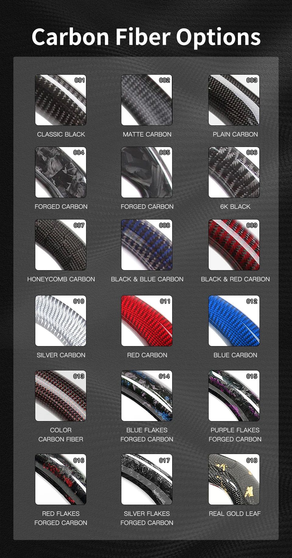 ICF Carbon Fiber Steering Wheel For Audi A3 A4 B9 RS3 S3 RS4 S4 A5 S5 Customized Suede Leather