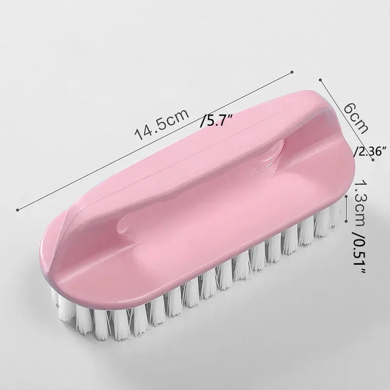 1PC Stiff Bristle Bathroom Brush Shoe Wash Plastic Brush Multi-functional Household Hand-held Cleaning Brush Laundry