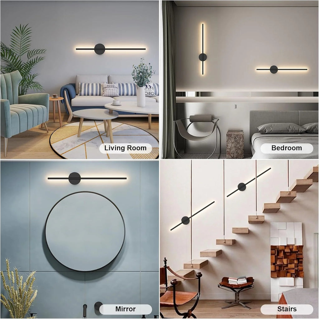 2PCS Battery Operated Wall Sconces Wireless Rechargeable Lamp Black with Remote Control Dimmable Cordless Wall Light Decor Room
