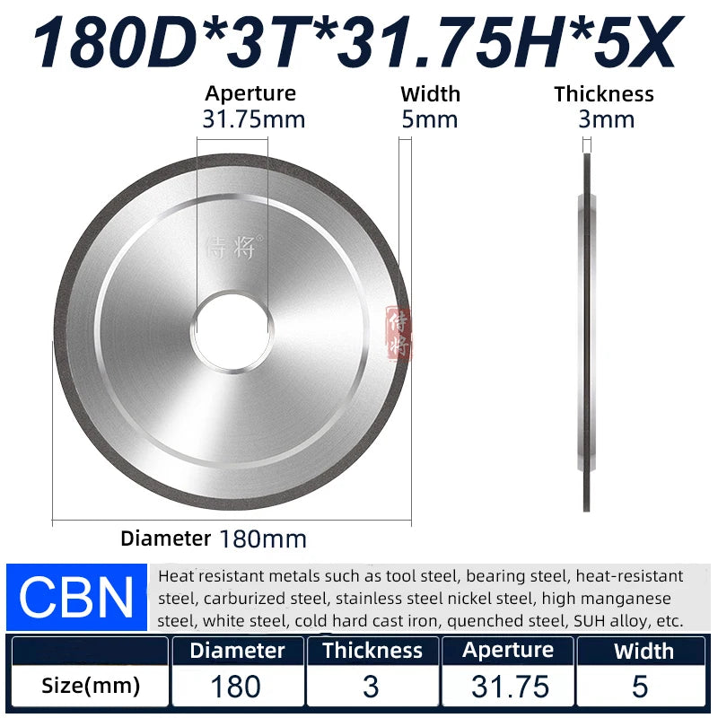 SDC CBN 1A1 Resin Diamond Grinding Wheel 150/180mm 618 Surface Grinder Abrasive Tools Accept 1pcs Non-standard Customization