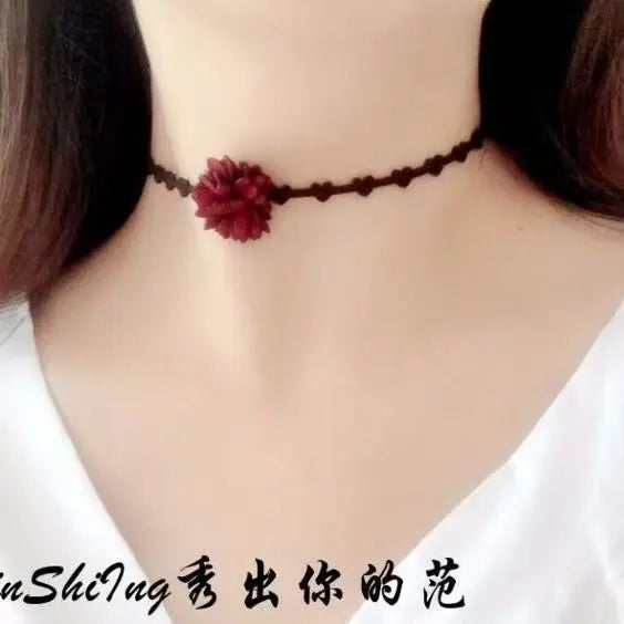 Black lace necklace with collarbone chain, exuding a super fairy temperament. Three dimensional butterfly choker necklace, handm