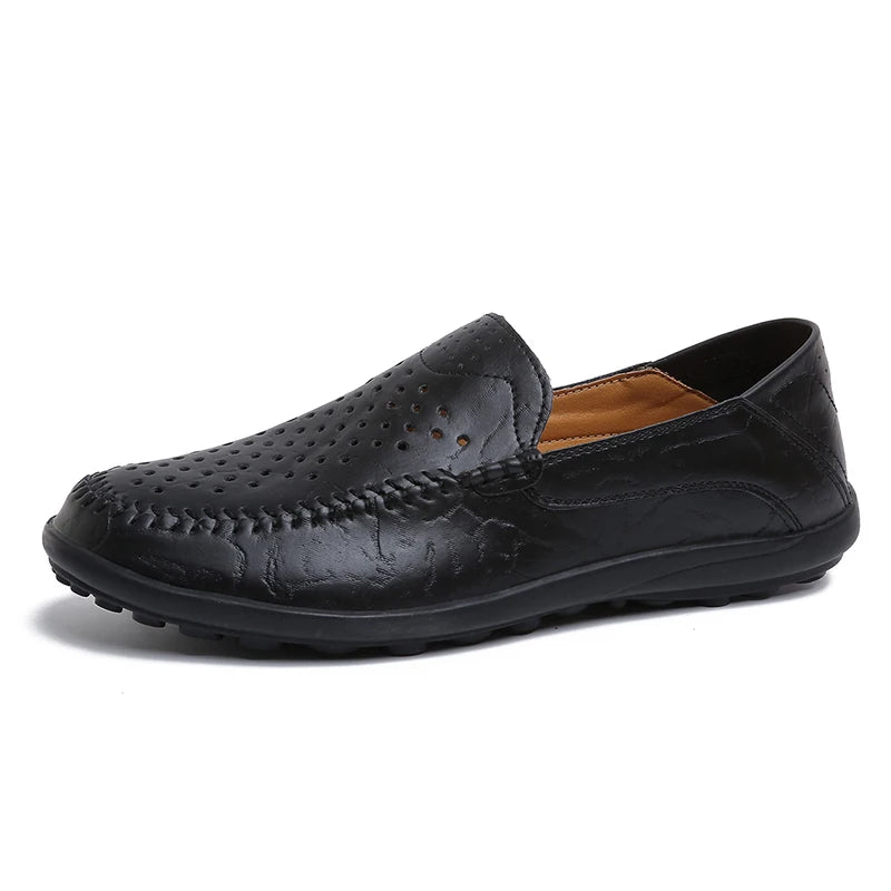 Genuine Leather Men Shoes Casual Italian Mens Loafers Moccasins Luxury Brand Formal Slip on Male Boat Shoes Zapatos De Hombre