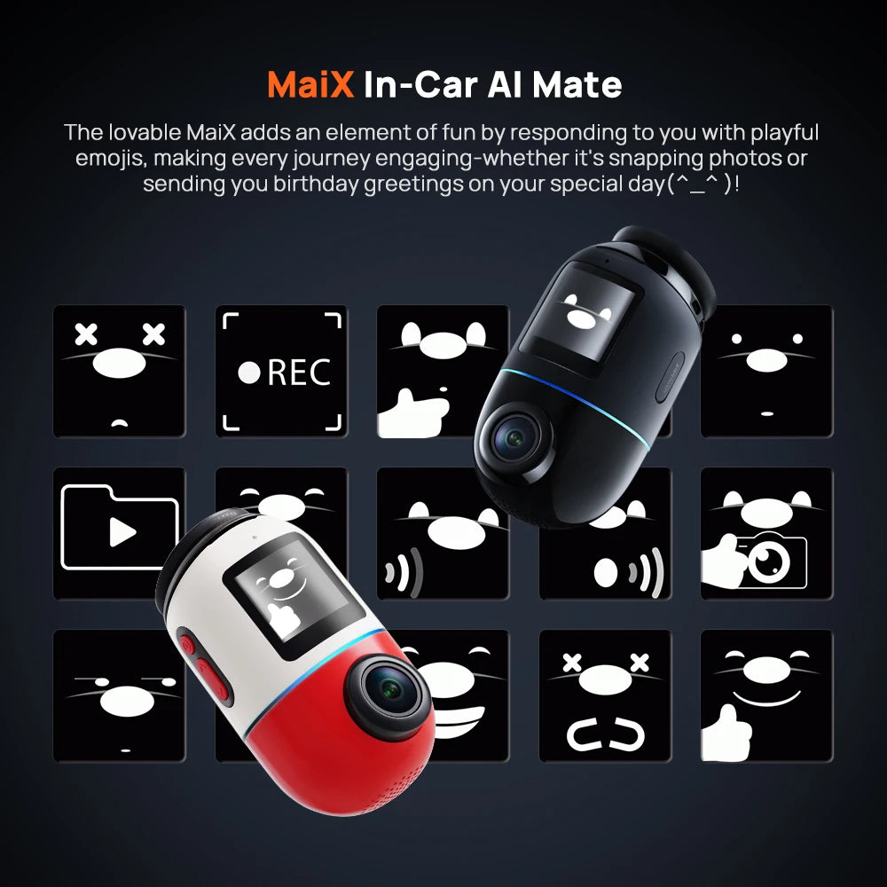 70mai 4K Omni X800 2160P HDR 60fps F1.7 Supported Dual-channel Built-in GPS ADAS Supercapacitor 4G LTE 24H Parking Surveillance