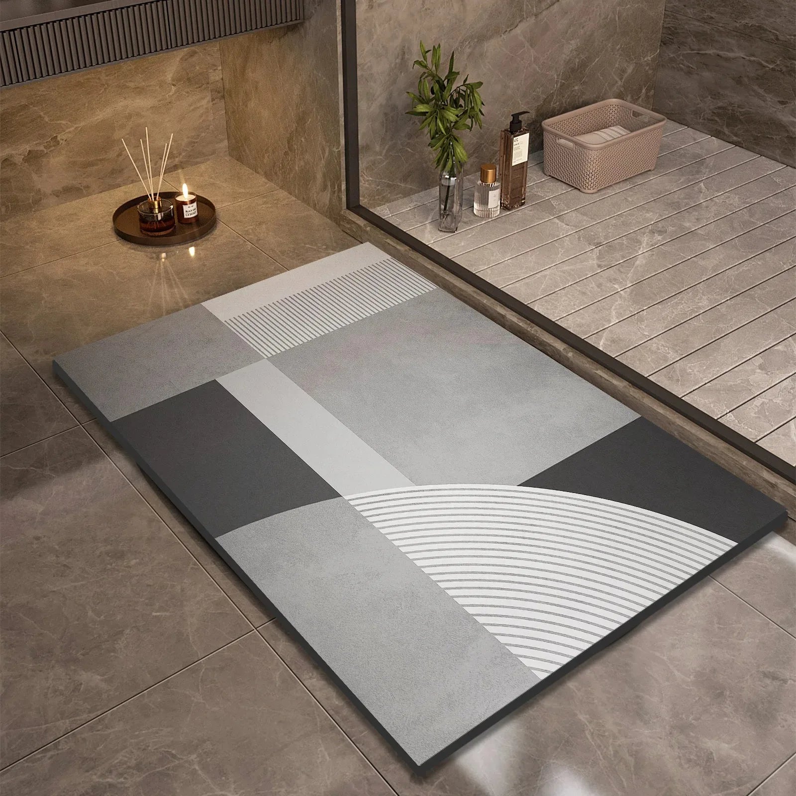 Luxury Diatomite Mud Bath Mat Bathroom Super Absorbent Shower Foot Mats Non Slip Quick Dry Toilet Carpet Room Rugs Doormat 욕실 매트