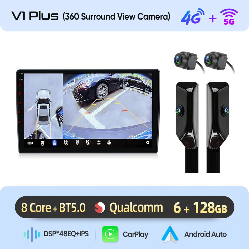 Junsun Wireless CarPlay Android Auto Car Radio For Peugeot 2008 208 2012 - 2018 GPS Multimedia 2 din