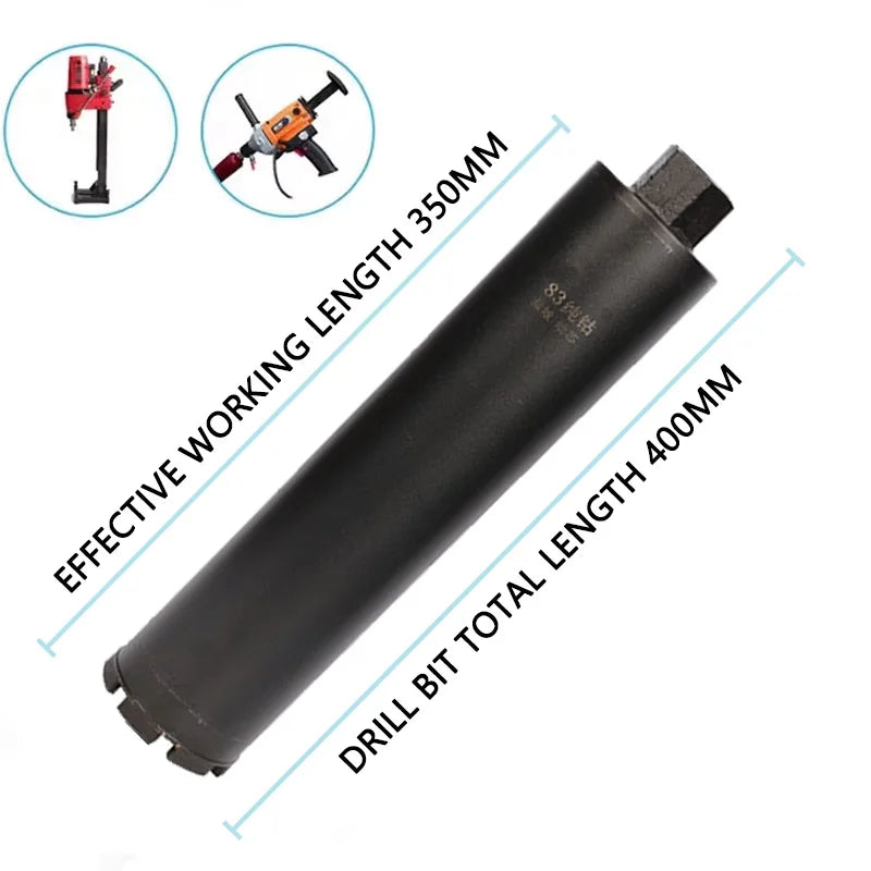 LAANCI laser weld Diamond Core Drill Bit for Reinforced Concrete – Diameter 25-254mm,400mm Total Length M22 Threaded Connection