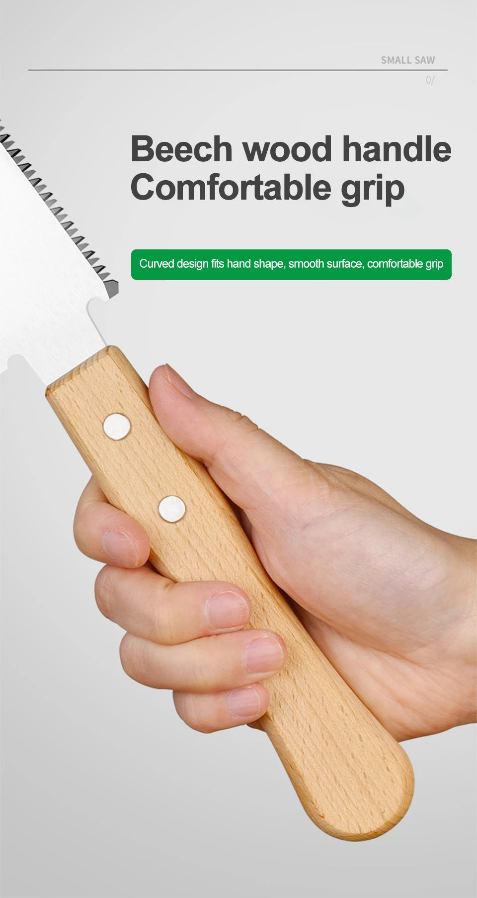 Japanese Style Hand Saw with Non-slip Wooden Handle Pull Type Flexible Flush Cut Woodworking Cutting Tool for Woodcraft