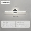 Modern LED Wall Lamp Minimalist Lines Texture Metallic Black Gold For Bedroom Vanity Lighting Bathroom Mirrors Hallways Entryway