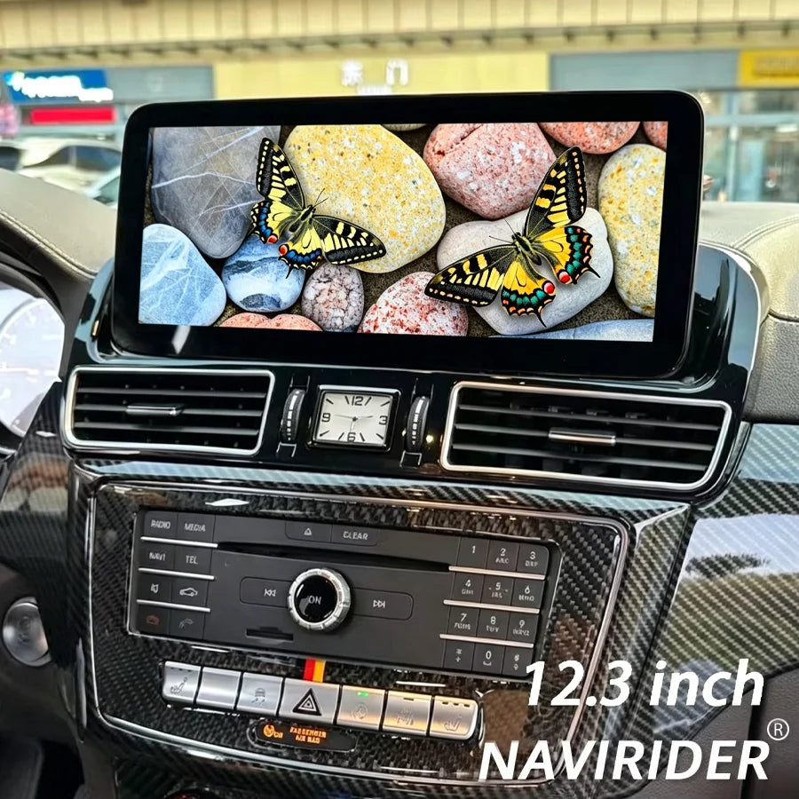Autoradio de voiture 12,3'' Carplay Android Auto Système Linux GPS Lecteur multimédia vidéo pour Mercedes Benz GLE W166 C292 2015-2019