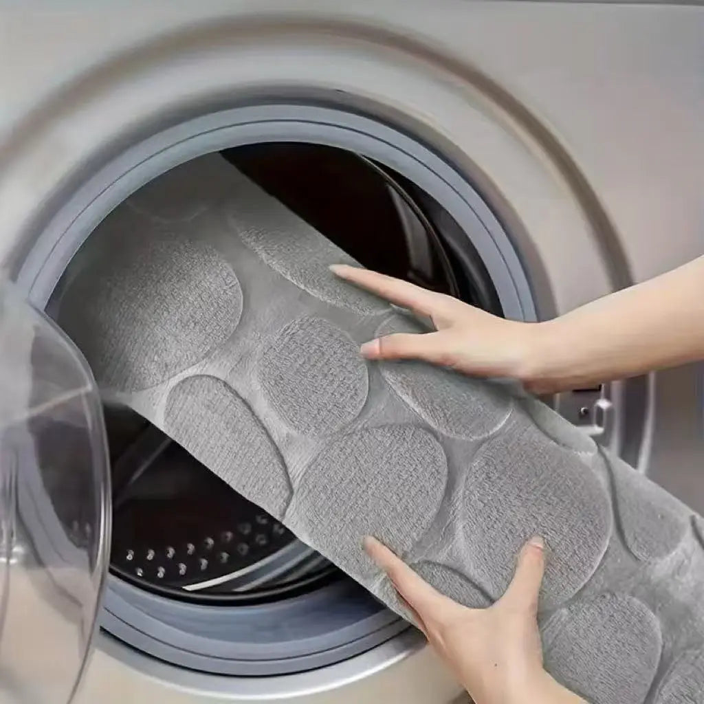 Curved bathroom mat thickened shower room absorbent door mat toilet bathroom non-slip mat dirt-resistant entrance mat