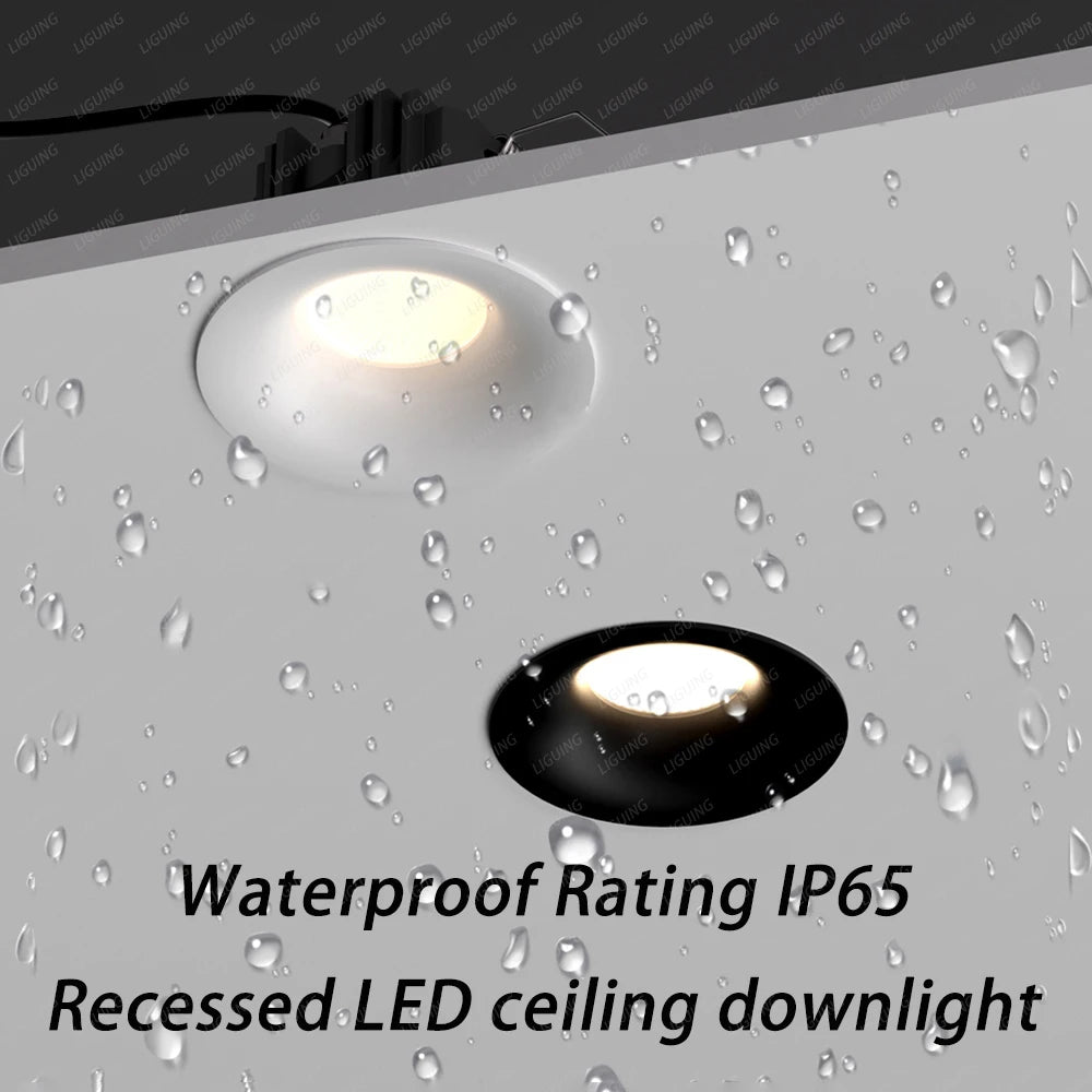Recessed LED Downlight Waterproof IP65 Ceiling Light Modern Kitchen Bathroom Ceiling Lamps Spotlight Home Lighting Decor