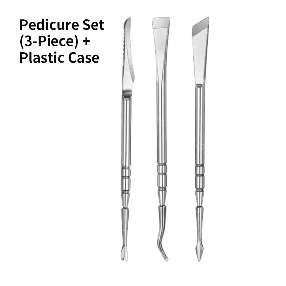1/3/4pcs Professional Stainless Steel Double-Ended Foot Scraper Toe Nail Care Hook Ingrown Double-Ended Foot Scraper