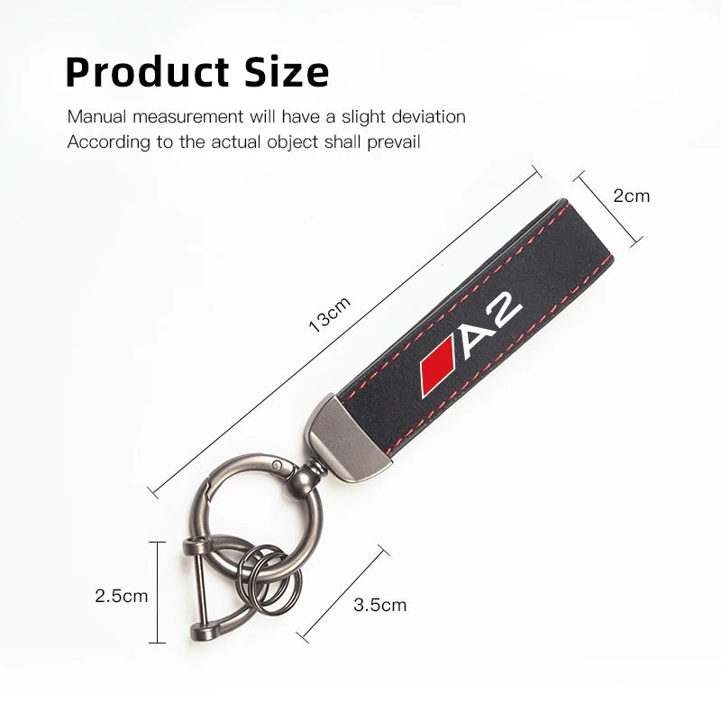 2026 Suede Key Ring Sport Car Keychain Custom Gift With Emblem For Audi Sline A3 A4 A5 A6 A7 A1 A2 A8 Q1 Q2 Q3 Q4 Q5 Q6 Q7 Q8 TT