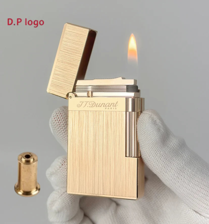 Vintage Brass Lighter with Crisp Ping Sound, Engravable, Perfect Gift for Men, Birthday & Anniversary