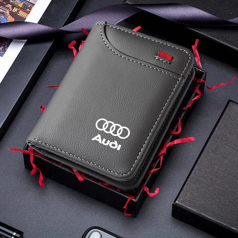 Car Driver License Purse Credit Card Holder Case Leather Wallet For Audi SLINE A3 A4 A6 RS3 RS7 RSQ8 S3 RS6 A5 Q8 A1 Q7 Q3 Q5 TT