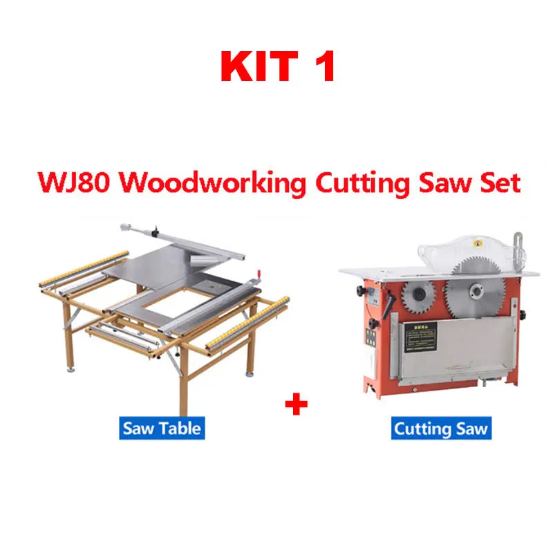 Multi-functional Push Table Saw Precision Guide Rail Folding Electric Panel Saw Kit with Cutting Saw Banding Machine Option Saw