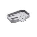 1-Pack Silicone Drain Soap Box Kitchen Bathroom Anti-slip Sink Tray Creative Washing Table Soap Tray Free Punch Drain Rack