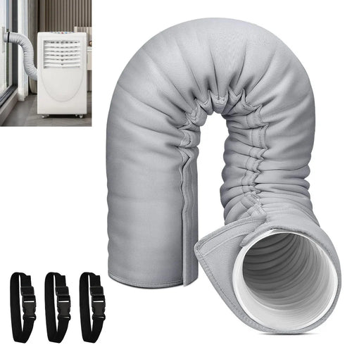 1pc Manchon Isolant Portable pour Tuyau de Climatiseur, Housse de Tuyau de Climatiseur, Housse de Conduit de Ventilation, Gaine de Tuyau de Climatisation Mobile
