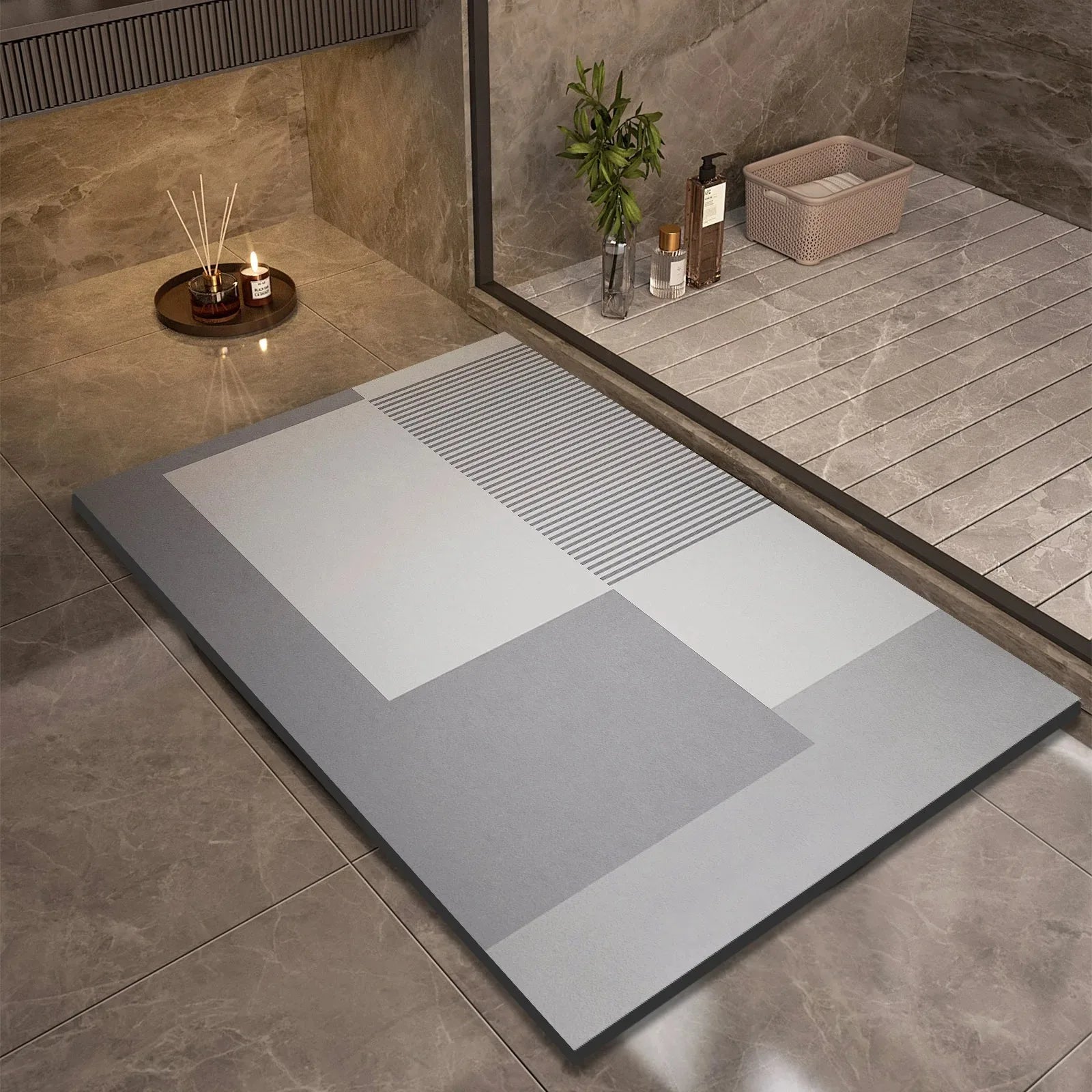 Luxury Diatomite Mud Bath Mat Bathroom Super Absorbent Shower Foot Mats Non Slip Quick Dry Toilet Carpet Room Rugs Doormat 욕실 매트
