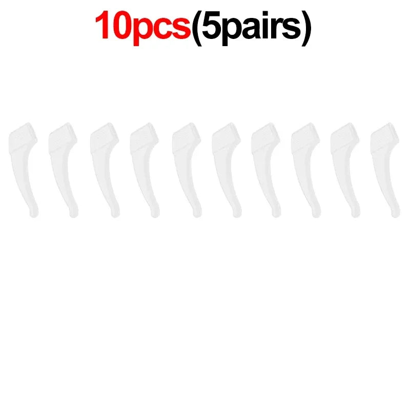 2/40pcs Silicone Ear Hook Anti-slip Glasses Leg Ear Sleeve Bracket Fastener Sunglasses Accessories Grip Anti-fall Eyewear Holder
