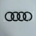 Black ABS 4 Ring Logo Emblem Badge Sticker for AUDI A3 2010-2020 Quattro Mark Hood Front Grill Rear Trunk Emblem