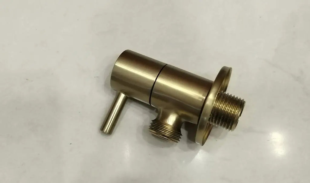 1/2"male x 1/2" male Brass Bathroom brushed gold  black Angle Stop Valve Chrome Copper Tap Toilet Bathroom Basin laundry AG666