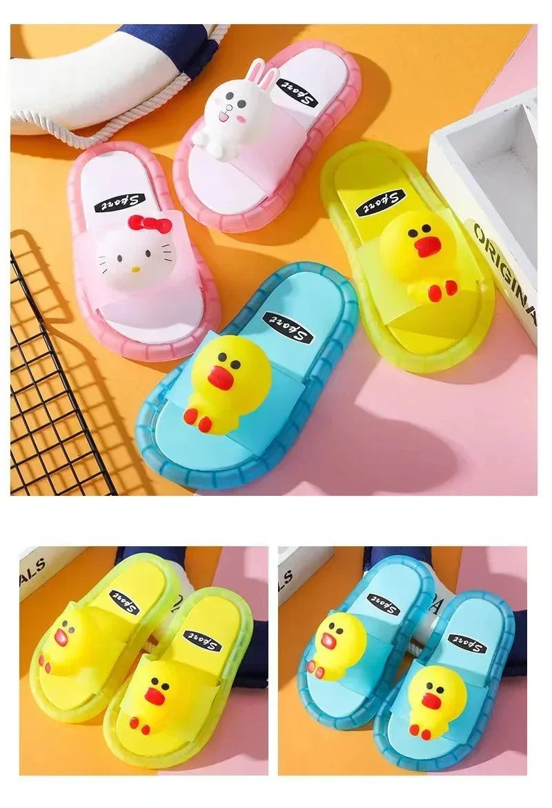 Luminous Children's Slippers Unicorn Crystal Shoes Sparkling Lights Boys and Girls Will Shine in The Cool Slippers