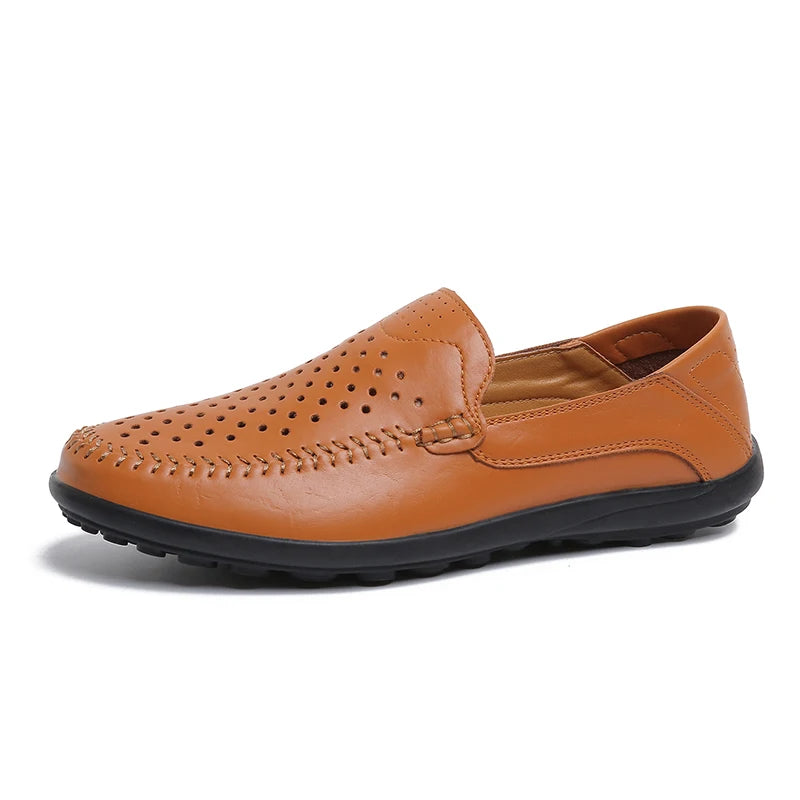 Genuine Leather Men Shoes Casual Italian Mens Loafers Moccasins Luxury Brand Formal Slip on Male Boat Shoes Zapatos De Hombre