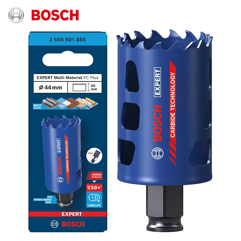 Bosch 1x Scie cloche Expert Professional pour matériaux durs, kit de démarrage pour bois et métal, diamètre 20mm-70mm