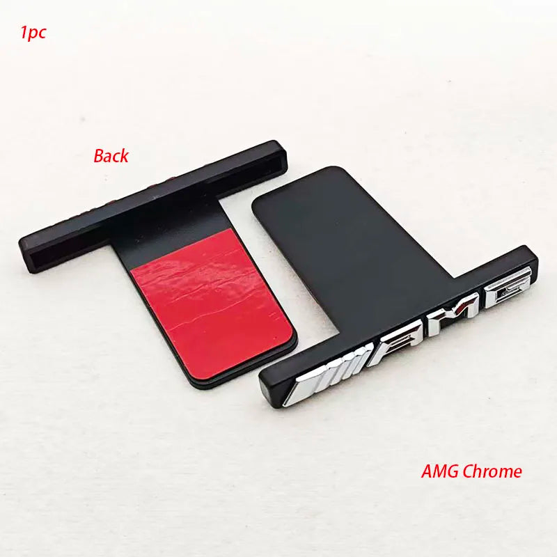 3D ABS Logo AMG Emblem Car Front Grille Badge For Mercedes Benz GLC A B C E Class W204 W205 W212 W213 GT AMG Sticker Accessories