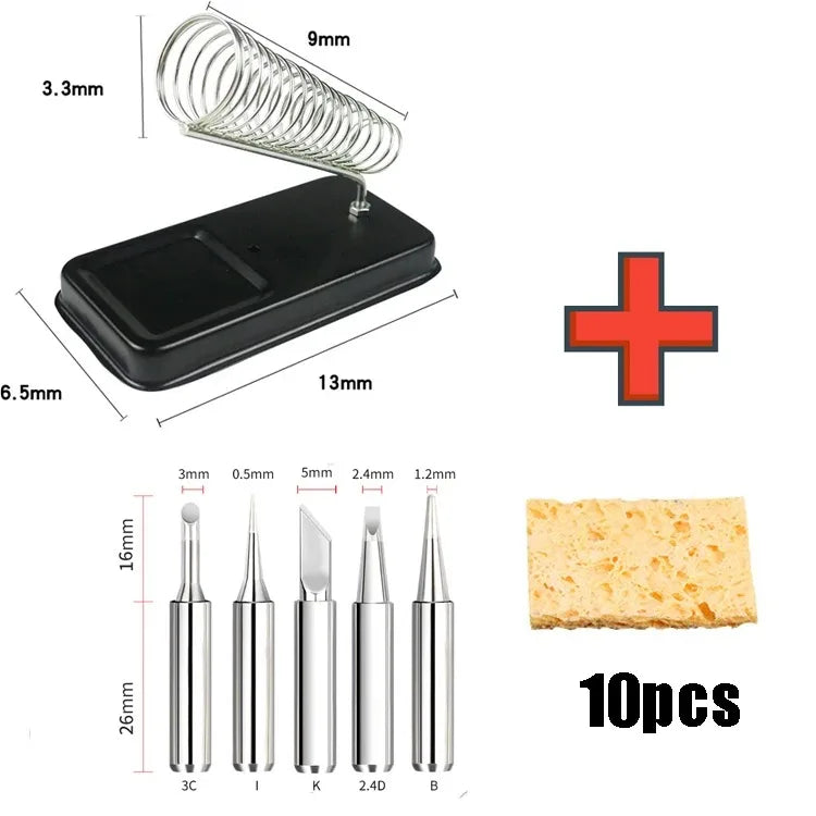Electric soldering Iron Stand with Sponge Cleaning Pads Universal High-Temperature Resistant soldering Holder