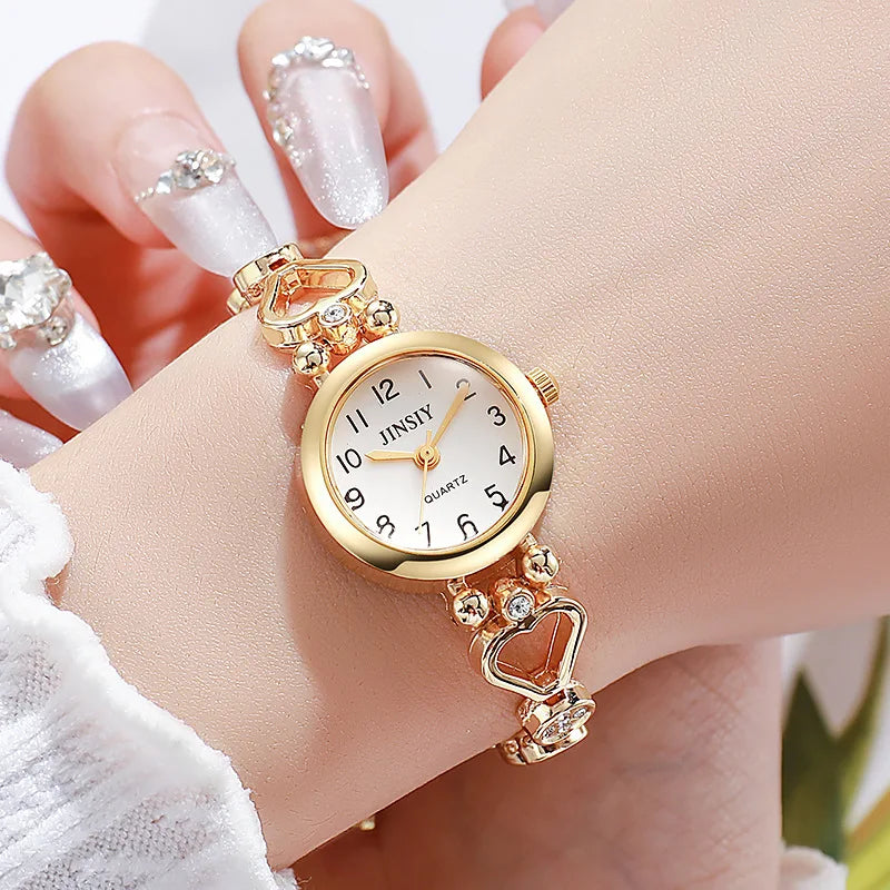 Fashion Women Bracelet Watches Luxury Gift Watches for Women Simple Ladies Quartz Watch Relojes Para Mujer Gold Watch Wholesale