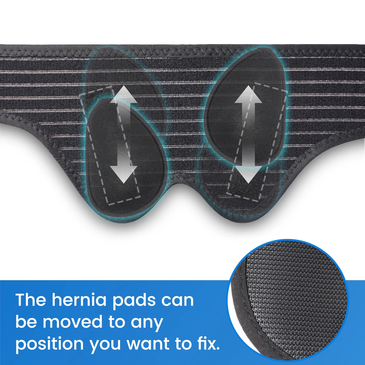 VELPEAU Hernia Belt for Single/Double Inguinal and Groin Hernia Pain Relief, Hernia Support Truss with 4 Compression Pads
