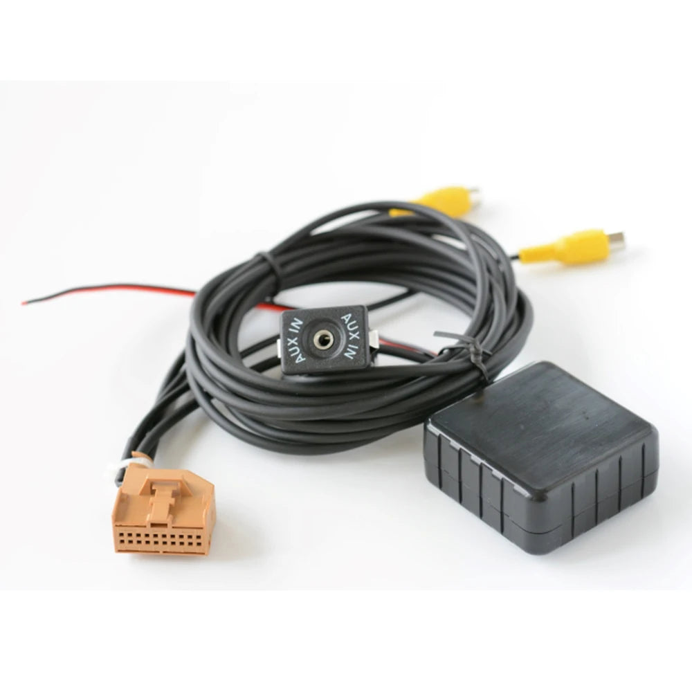 Plain 12V MMI 2G Car Bluetooth AUX Cable Adapter Wireless AV/AV2 For Q7 A6 A8 2006-2008 J523