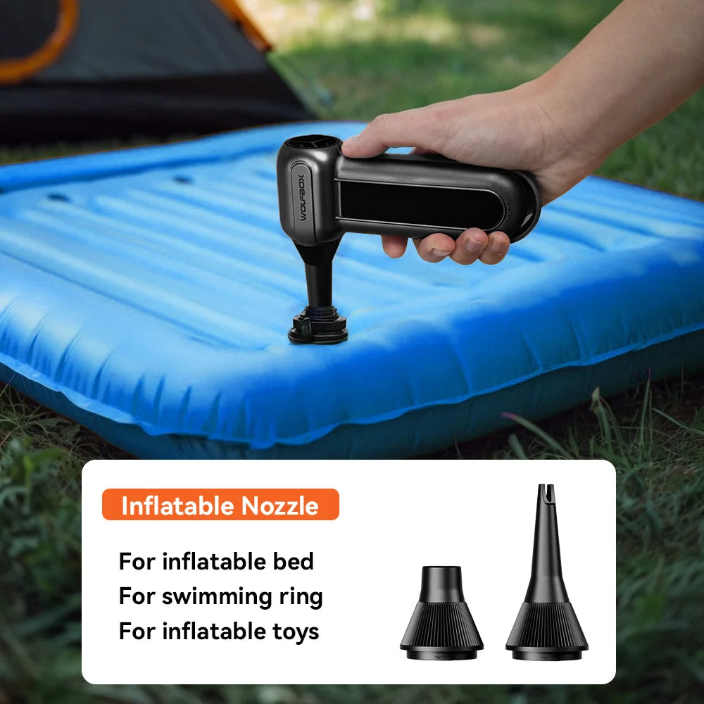 WOLFBOX DF100(MF100-BLACK) Souffleur Portable Puissant Sans Fil, Dépoussiéreur à Air, Vitesse Réglable pour Voiture/PC/Maison/Extérieur