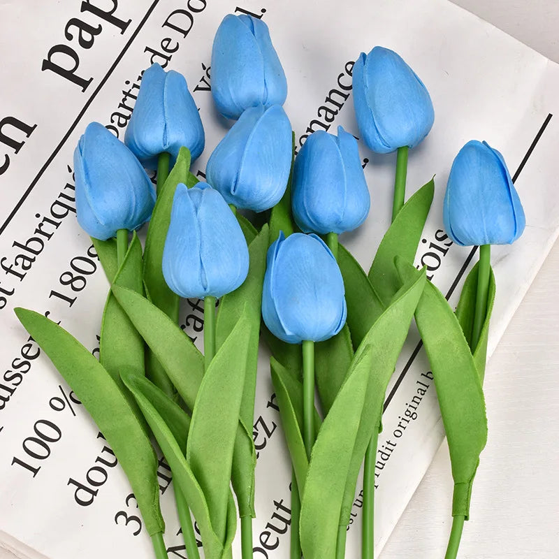 3/5/10/20pcs Tulips Artificial Flowers Real Touch Flower Bouquet Tulips Fake Flower for Wedding Home Decoration
