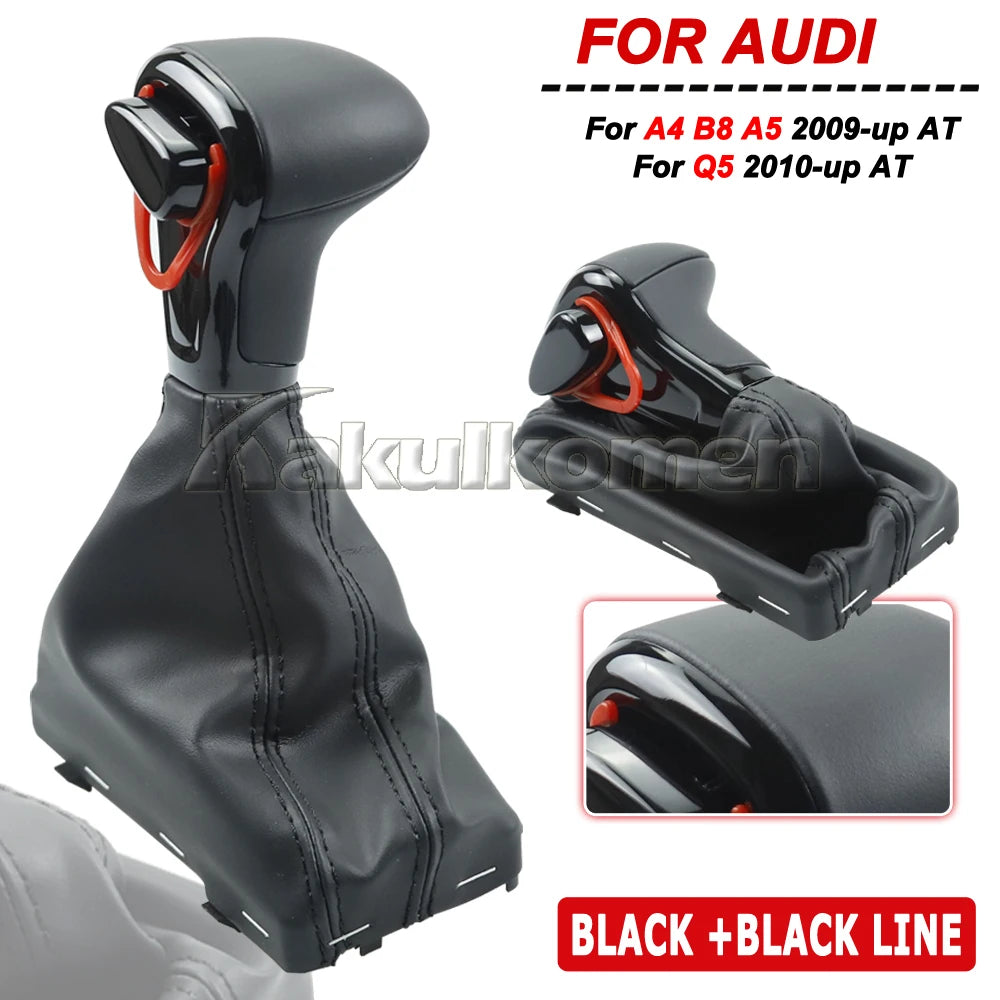 Carbon Fiber/Wood Automatic Gear Shift Knob For Audi A4 B8 2009-up/A5 2008-up/Q5 2009-2015/A6 C6 2006-2011/A6L C7 2012-2018