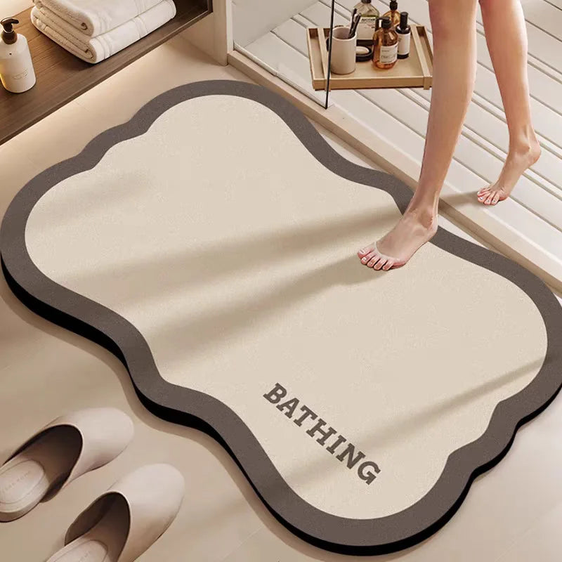VIKAMA minimalist bathroom carpet, absorbent anti slip quick drying foot pad, bathroom entrance door mat