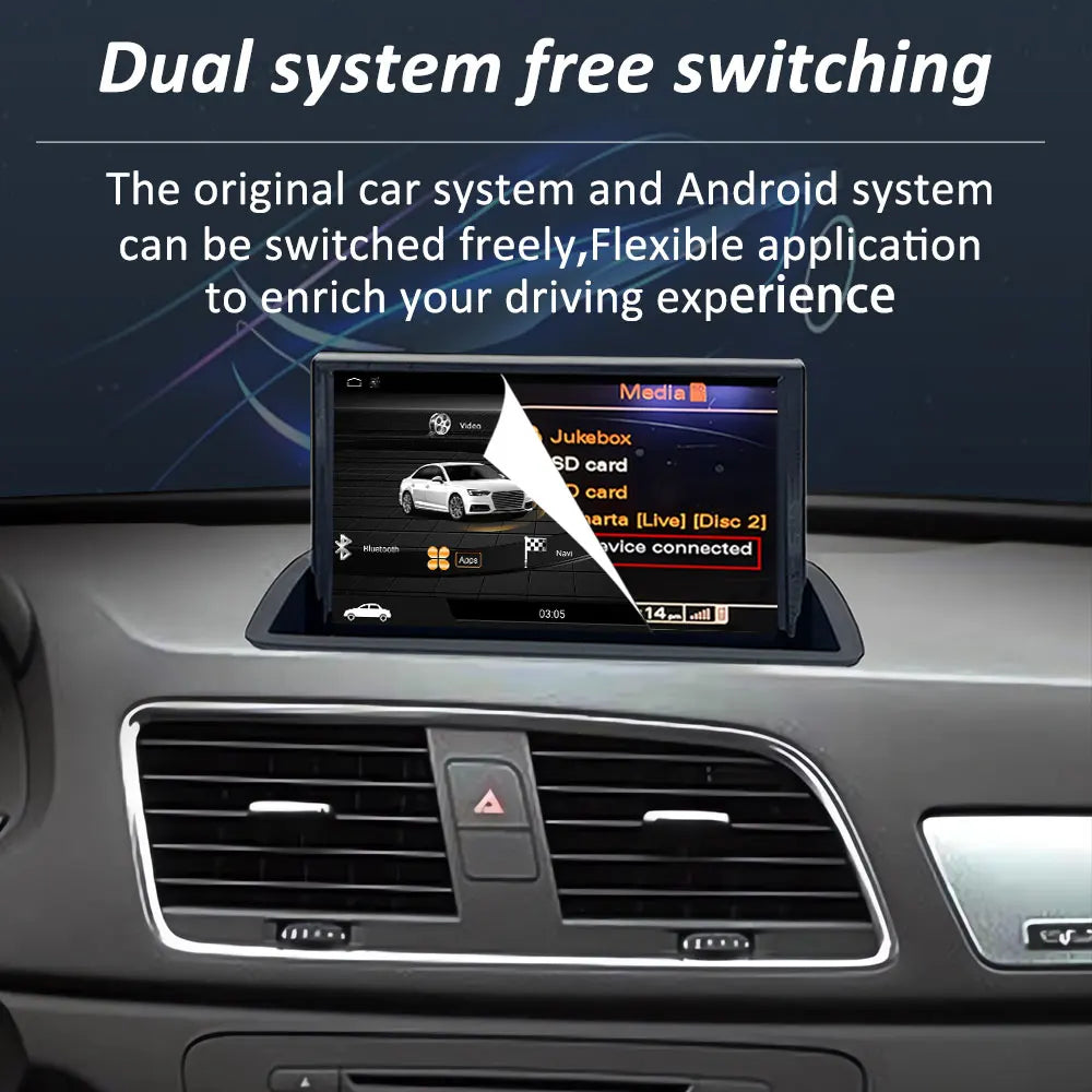 DSP Audio Stéréo GPS Navi 8 pouces Système Android 15 pour Audi Q3 2011 2012 - 2018 Carplay Autoradio Lecteur Multimédia Écran HD BT