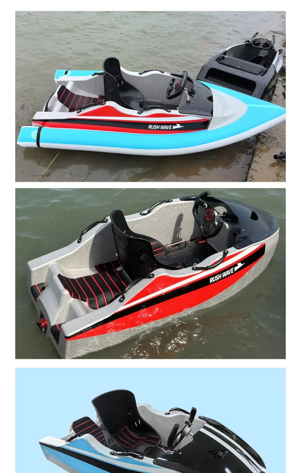 Mini electric kart boat watersports water skiing entertainment multi-functional fishing boat,a