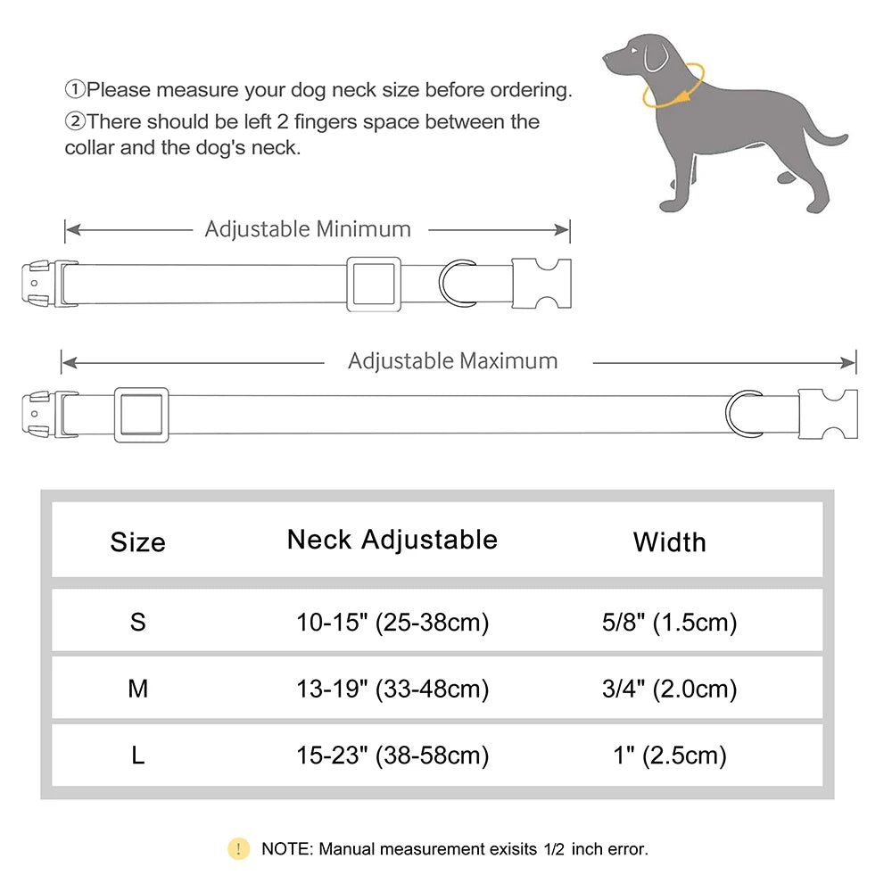 Free Custom PU Leather Dog Collar Engraved Dog Collars Adjustable Pet Buckle ID Necklace Durable for Small Medium Large Dogs Pug