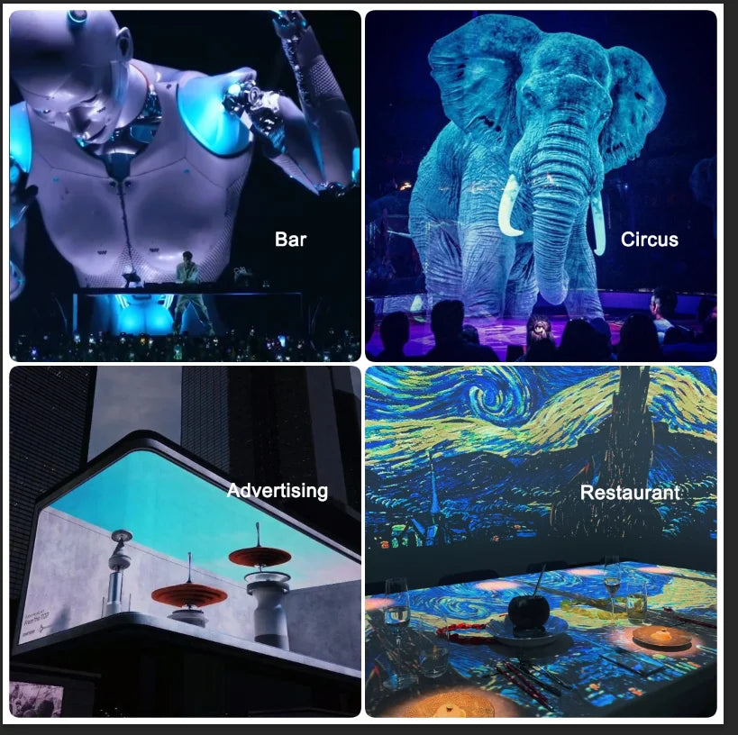3D Holographic Projection Film Self-Adhesive PVC Black Transparent Window Display Film for Office Store Fronts And Showrooms