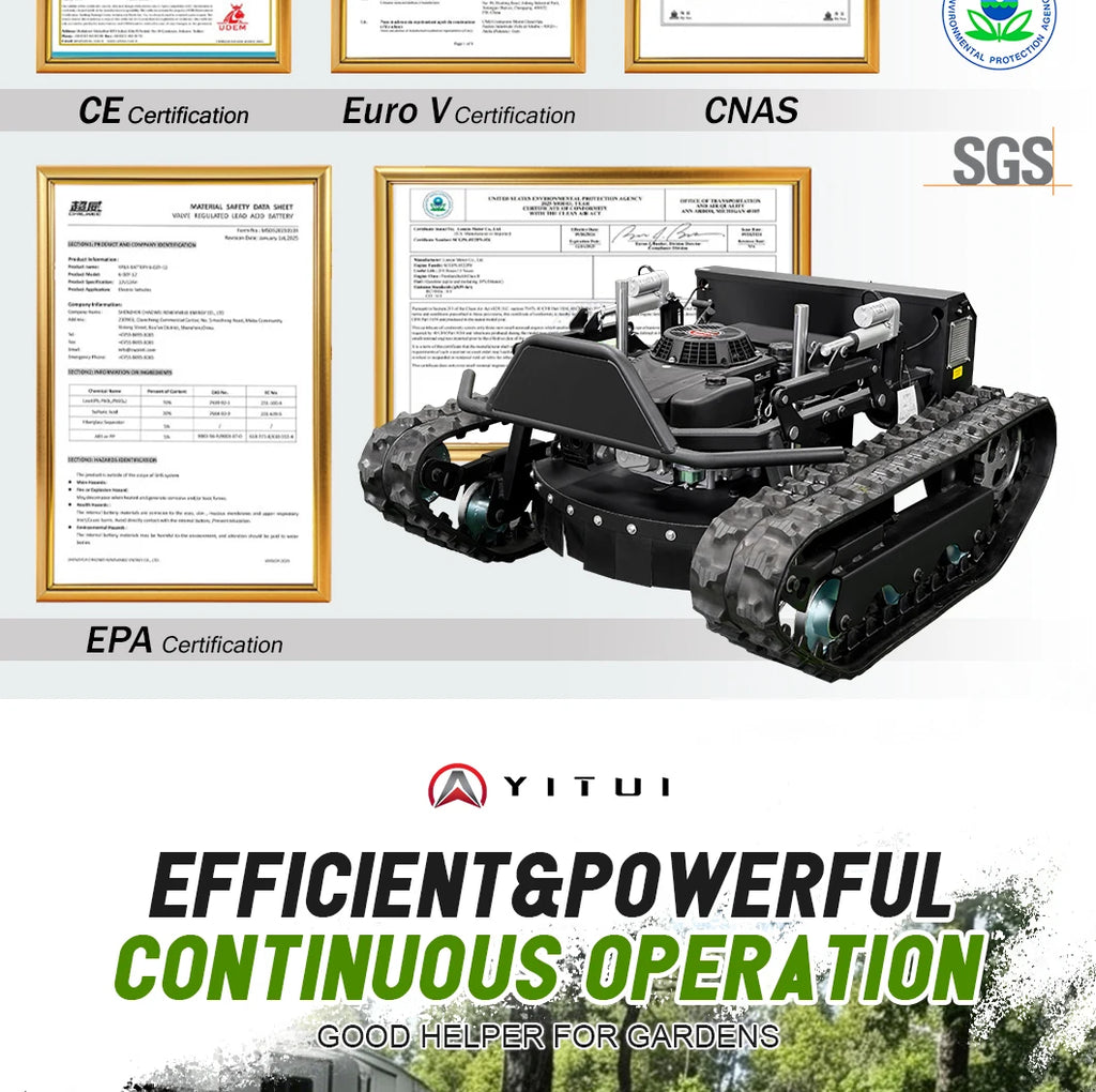Customized Lawn Mower with Remote Control High Efficiency Low Power Consumption Suitable for Various Grass Types