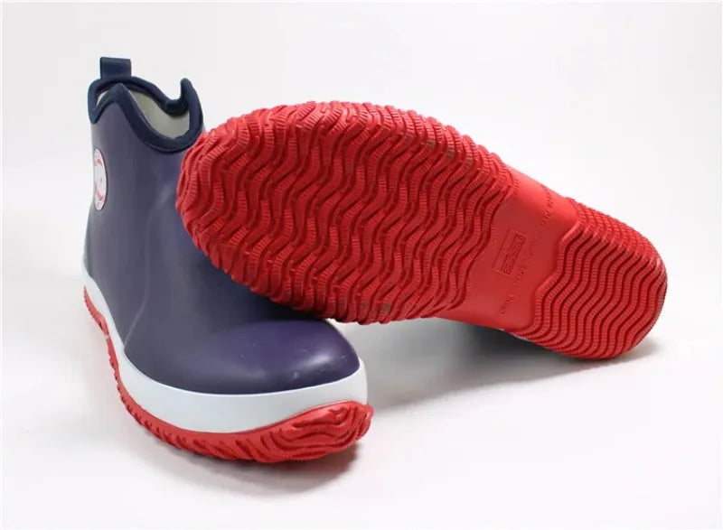Men Rain Boots Outdoor Non Slip Fishing Boot Rubber Galoshes Men Ankle Rain Boots Waterproof Garden Work Shoes Botas Para Lluvia