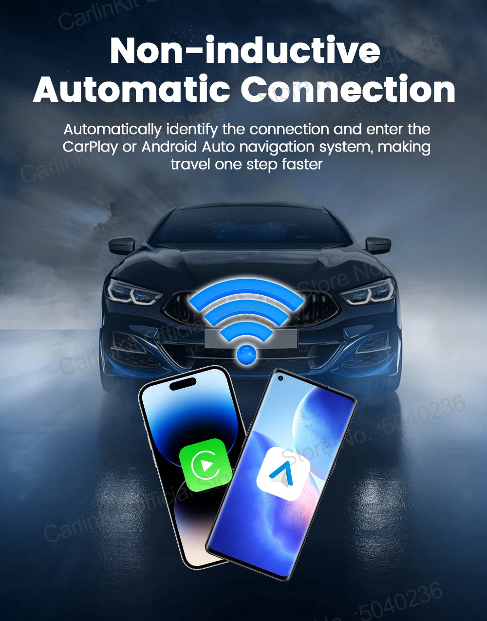 Mini Ultra 3 CarlinKit Wireless Android Auto & CarPlay Adapter 2.4Ghz&5Ghz WiFi BLE Auto Connect OTA Upgrade Mini Smart Car Box