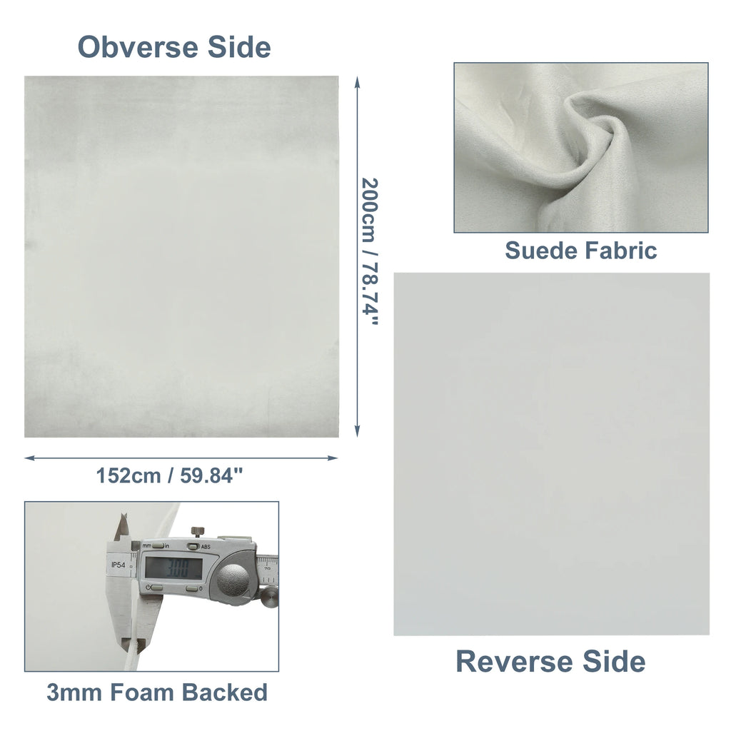 UXCELL Suede Headliner Fabric Foam Backed for Car Truck Interior Trim Protect Aging Broken Faded DIY Replacement 200x152cm