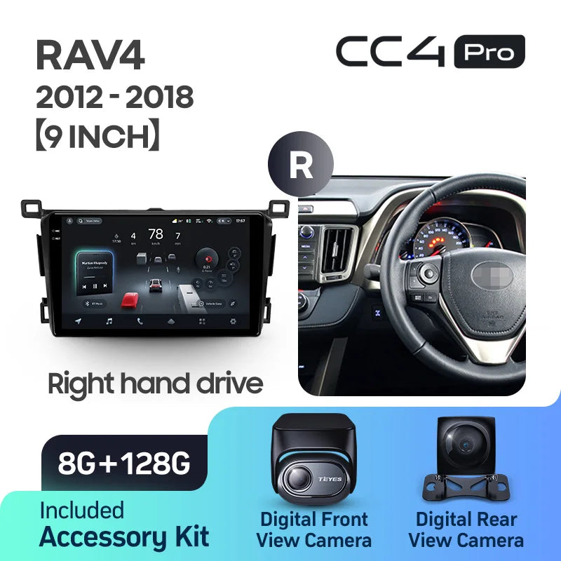 TEYES CC4 PRO For Toyota RAV4 4 XA40 5 XA50 2012 - 2018 CarPlay Android Auto 2DIN Autoradio Radio Multimedia Stereo