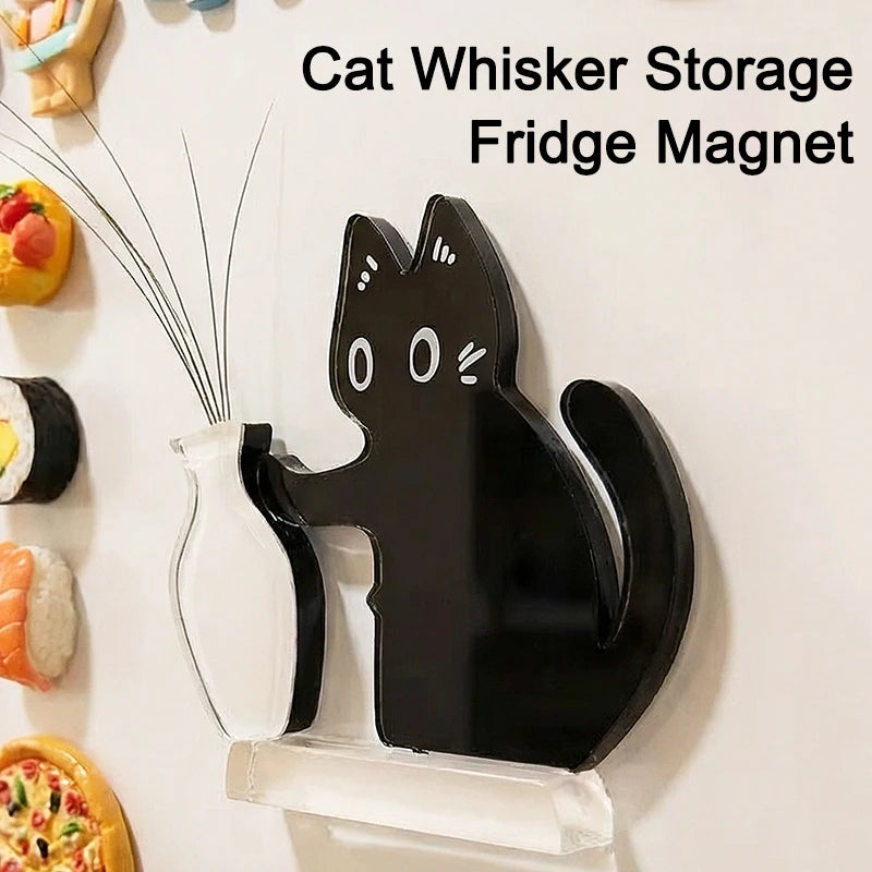 Cat Accessories Cat Whiskers Collector Cats Hair Storage Box Cute Cats Refrigerator Magnet Accessories for Cats