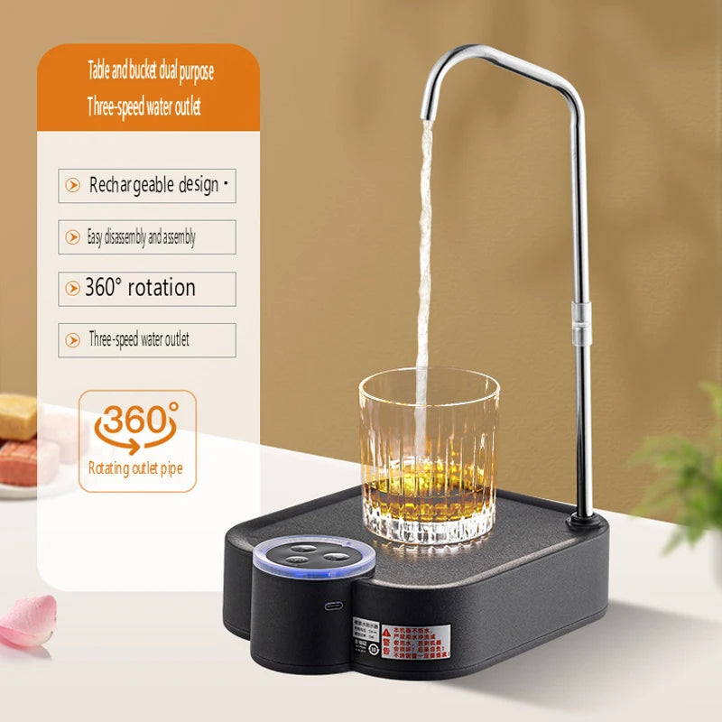 Pompe à eau électrique intelligente Distributeur d'eau automatique rechargeable pour bouteille d'eau portable d'un gallon pour la maison et le bureau